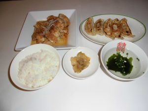 中華唐揚げ・焼き餃子定食